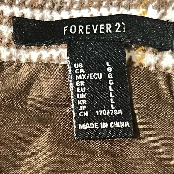 Forever 21 wool blend mini skirt size large - Picture 6 of 7